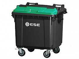 Мусорный контейнер ESE1100 Black Split lid, зеленый